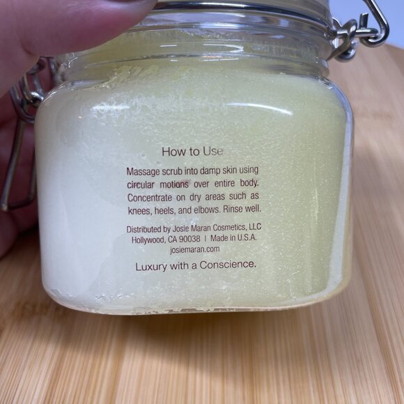 Josie Maran Whipped Argan Sugar Balm Body Scrub Strawberries Whipped Cream 10 oz - Picture 5 of 6